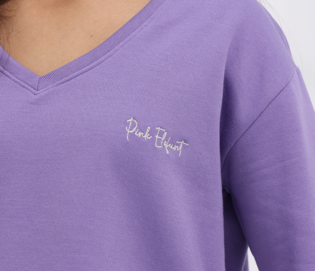 silver lining v-neck sweatshirt